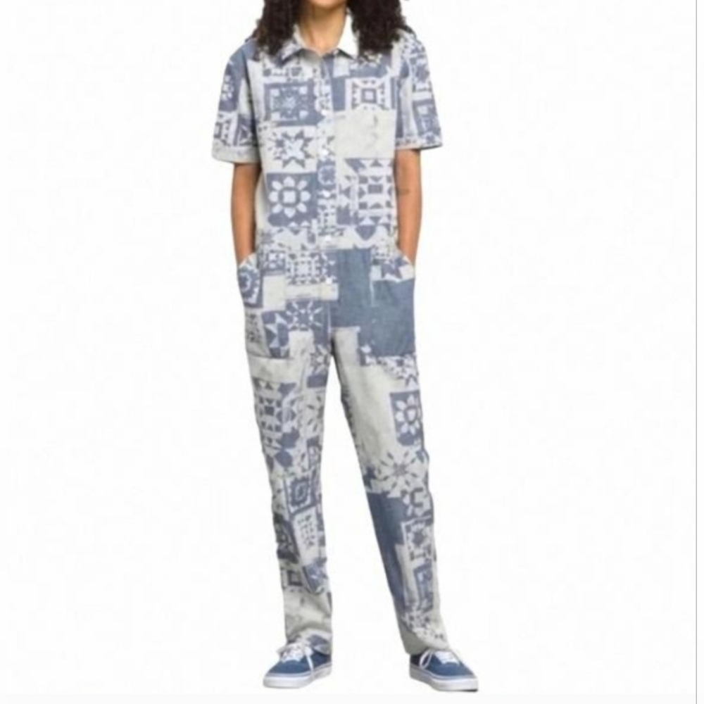 136. Vans Moro Coverall Jumpsuit – Tie-Dye Patchwork – Size S – NWT
